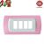 PLACCA 4P ROSA PASTELLO INTERNO BIANCO COMPATIBILE MAGIC