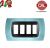 PLACCA 4P AZZURRO PASTELLO INTERNO NERO COMPATIBILE MAGIC