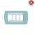 PLACCA 4P AZZURRO PASTELLO INTERNO BIANCO COMPATIBILE MAGIC