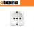 PRESA SCHUKO 2P+T 16A BTICINO LIVING LIGHT N4140 BIANCO