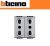 PRESA DUPLEX BIPASSO 10/16A BTICINO LIVING TECH NT4180/2 GRIGIO