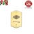 PULSANTIERA CAL CON GRIGLIA A 2 PULSANTI OTTONE LUCIDO P552