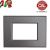 PLACCA 3P ARDESIA METALLO COMPATIBILE VIMAR PLANA PLA104