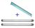 PLAFONIERA REGLETTE 2X58W RSF258 STEGAR 1 PEZZO + NEON T8 2 PZ