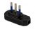 SPINA PIATTA 2P+T 10A COLORE NERO