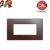 PLACCA 4P NOCE NAZIONALE LEGNO COMPATIBILE AXOLUTE UNI400/4
