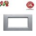 PLACCA 6P ARGENTO METALLO COMPATIBILE VIMAR IDEA 2023/6
