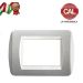 PLACCA 3P TORTORA METALLO COMPATIBILE LIVING LIGHT 625B