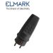 SPINA SCHUKO 16A IN GOMMA NERO ELMARK
