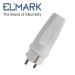 SPINA SCHUKO 16A IN GOMMA BIANCO ELMARK