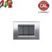 PLACCA 3P CROMO SATINATO METALLO serie VIMAR IDEA 2000-CS