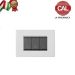 PLACCA 3P BIANCO LUCIDO METALLO COMPATIBILE VIMAR IDEA 2008