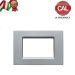 PLACCA 3P ARGENTO METALLO COMPATIBILE VIMAR IDEA 2023
