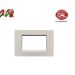 PLACCA 3P TORTORA METALLO COMPATIBILE VIMAR IDEA 2024
