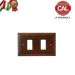 PLACCA 2P NOCE LEGNO COMPATIBILE VIMAR 8000 2502