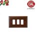 PLACCA 3P NOCE LEGNO COMPATIBILE VIMAR 8000 2503