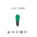 LAMPADA LED E14 14V 3LED BIA, LUCE VERDE. 4500936