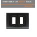 PLACCA 2P NERO PVC COMPATIBILE BTICINO MAGIC