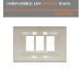 PLACCA 3P AVORIO PVC COMPATIBILE BTICINO MAGIC