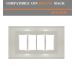 PLACCA 4P BIANCO PVC COMPATIBILE BTICINO MAGIC