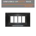 PLACCA 4P ANTRACITE PVC COMPATIBILE MAGIC BTICINO