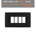 PLACCA 4P NERO PVC COMPATIBILE BTICINO MAGIC