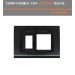 PLACCA SCHUKO+1P NERO PVC COMPATIBILE BTICINO MAGIC.