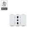 PRESA BIPASSO + BITAPPO PER BTICINO LIGHT 4BOX 4B.N.BT BIANCO
