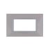 joy PLACCA 4P PLATINO VETRO COMPATIBILE MATIX BTICINO