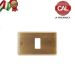 PLACCA 1P OTTONE BRONZO SATINATO COMPATIBILE VIMAR 8000 5061-BS
