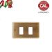 PLACCA 2P OTTONE BRONZO SATINATO serie VIMAR 8000 5062-BS