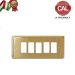 PLACCA 5P OTTONE LUCIDO serie VIMAR 8000 5065