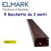 CANALINA 12X12 5 BACCHETTE 2M NOCE SCURO+COPERCHIO