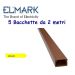 CANALINA 15X10 5 BACCHETTE 2M PERO+COPERCHIO