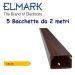 CANALINA 16X16 5 BACCHETTE 2M NOCE SCURO+COPERCHIO