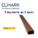 CANALINA 16X16 5 BACCHETTE 2M PERO+COPERCHIO