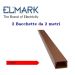 CANALINA 25X25 2 BACCHETTE 2M PERO+COPERCHIO