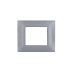 gem PLACCA 2P GRIGIO SCURO PVC COMPATIBILE VIMAR PLANA