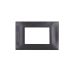 gem PLACCA 3P NERO PVC COMPATIBILE VIMAR PLANA