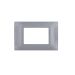 gem PLACCA 3P GRIGIO SCURO PVC COMPATIBILE VIMAR PLANA