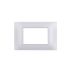 gem PLACCA 3P SILVER PVC COMPATIBILE VIMAR PLANA