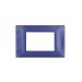 gem PLACCA 3P BLU NAVY PVC COMPATIBILE VIMAR PLANA