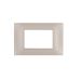 gem PLACCA 3P CHAMPAGNE PVC COMPATIBILE VIMAR PLANA