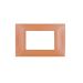 gem PLACCA 3P ARANCIO PVC COMPATIBILE VIMAR PLANA