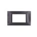 gem PLACCA 4P NERO PVC COMPATIBILE VIMAR PLANA