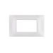 gem PLACCA 4P GRIGIO CHIARO PVC COMPATIBILE VIMAR PLANA
