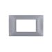 gem PLACCA 4P GRIGIO SCURO PVC COMPATIBILE VIMAR PLANA
