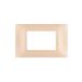 gem PLACCA 4 POSTI ORO PVC COMPATIBILE VIMAR PLANA
