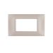 gem PLACCA 4P CHAMPAGNE PVC COMPATIBILE VIMAR PLANA