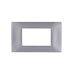gem PLACCA 4P PLATINO PVC COMPATIBILE VIMAR PLANA